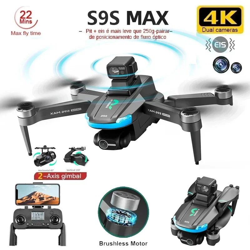 NEW S9S MAX MINI Drone 4K 2-Ax - огляд і ціна Drone Gimbal