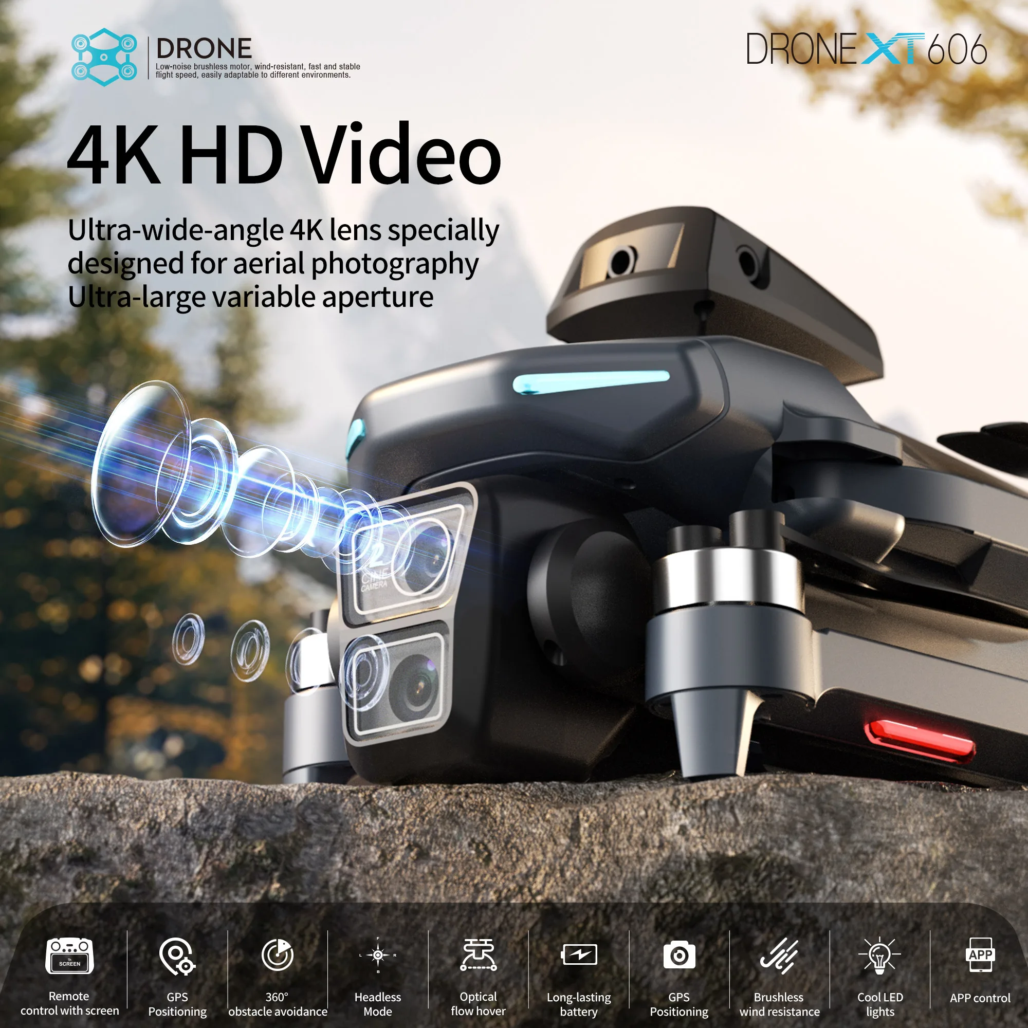 Original XT606 MAX GPS Drone 4 - огляд і ціна Drone Gps Mount